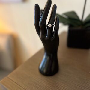 Moissanite Engagement Ring in Silver